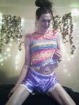 millie in satin purple bloomers and diaper!