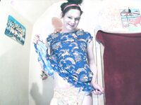 millie in thick cloth diaper