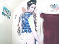 millie in thick cloth diaper