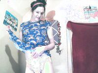 millie in thick cloth diaper