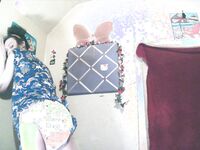 millie in thick cloth diaper