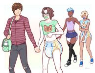 Diaper art dump
