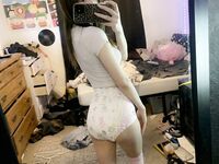 Super cute diaper girl showing off