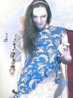 millie in thick cloth diaper