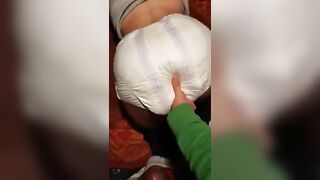 Diaper putting fucking girl