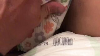 Hot couple wet diaper sex