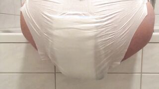 Huge shit in baby diaper