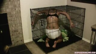 Amber - Messy Diaper in Cage