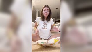 abdl girl remove wet diaper