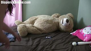 Adriana Evans - Loud Mess in Shortalls Masturbates on Bear