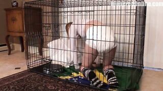 Mandie - Mini Enema Caged Humiliated