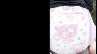 mess diaper at woods