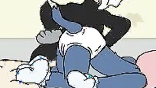 Baby puss dildo diaper change