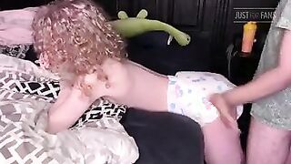 Baby girl fucked in her diaper - Diaper Sex