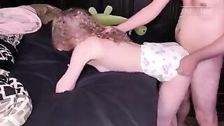 Baby girl fucked in her diaper - Diaper Sex