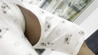Diaper boy shopping in public diaper voyeur