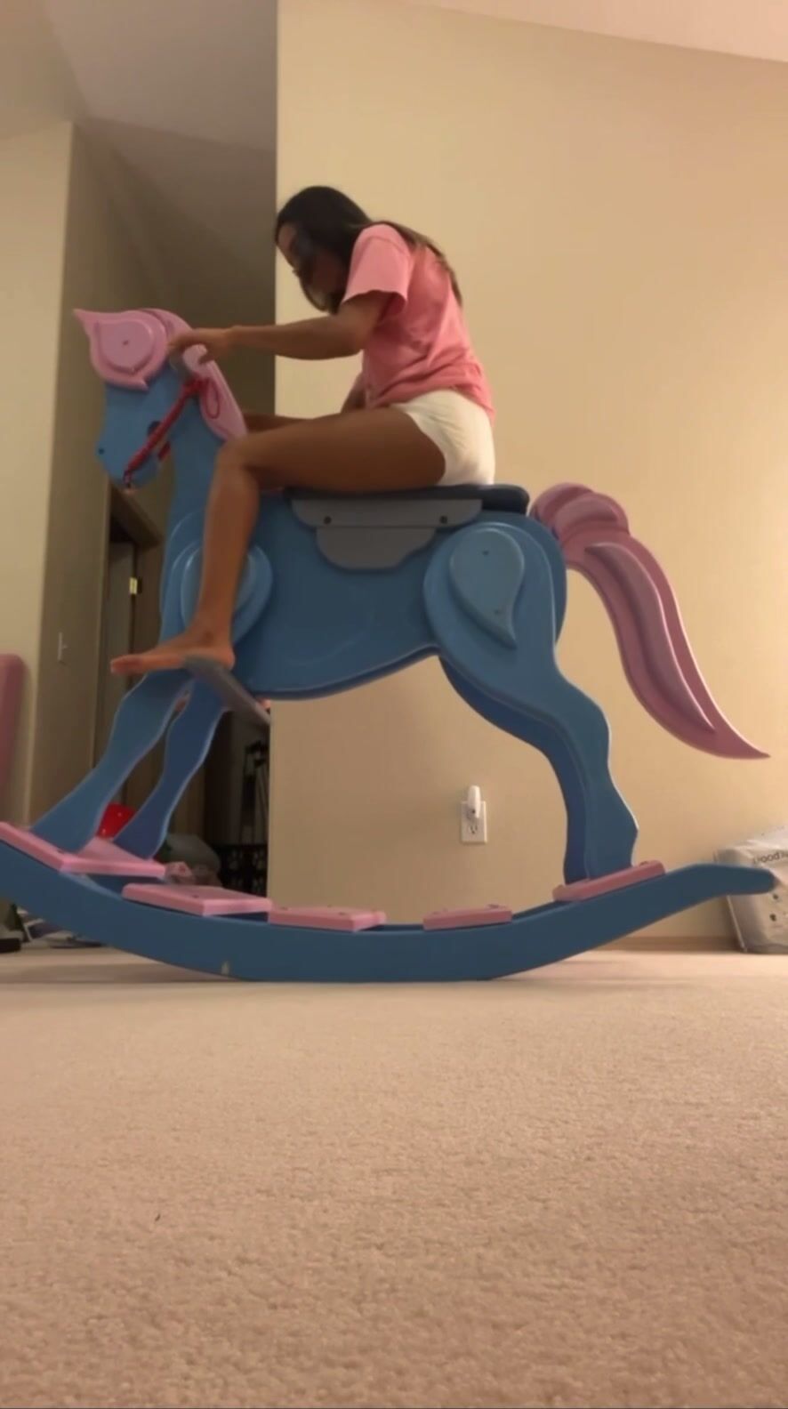 First time on the rocking horse