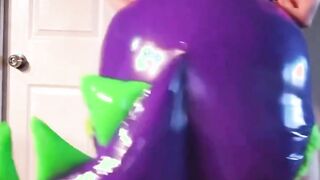 Purple Rubber PVC Diapers