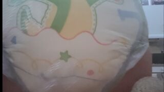 Cute trans girl makes big mess