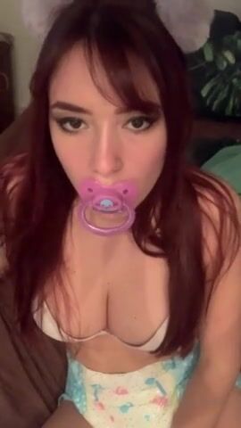 Girl with pacifier