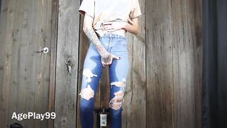 Girls Wetting Their Jeans Compilation #4
