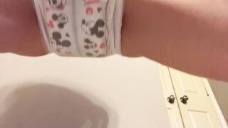 Diaper girl soaks baby diaper until it leaks everywhere