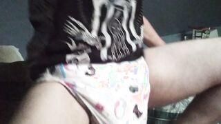 Virgin in his soaked gamer boy diaper!