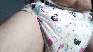 Virgin in his soaked gamer boy diaper!
