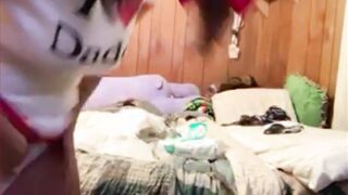 *Amateur* Wet Diaper Girl Masturbates and Changes