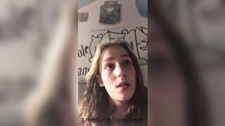 Taking laxatives with diaper and messing vlog