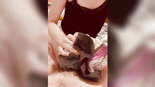 Using my pissy diapee on daddy