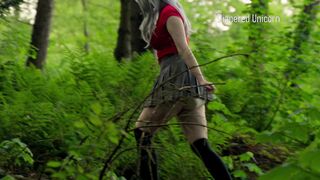 Diapered Unicorn being pretty outdoors