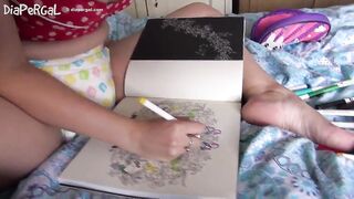 Dolly Colouring On The Bed