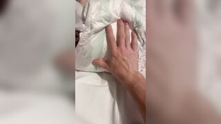 Daddy plays with my messy bum and cleans me up