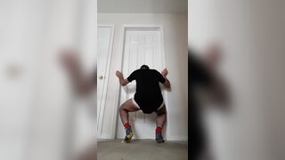 messing diaper - standing (desperate)