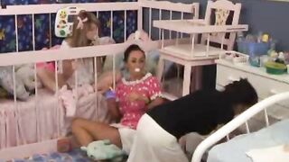 Mom and her baby visited the restaurant