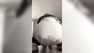 Pooping her diaper and even more