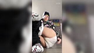 Pooping her diaper and even more