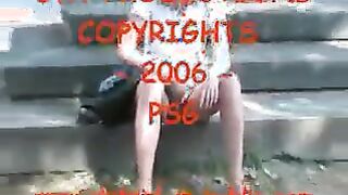 cute girl poops her panties in public