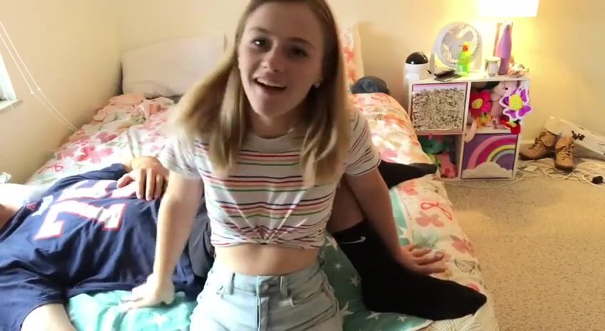 Diaper changed by a girl.