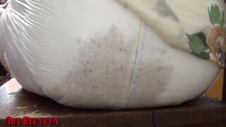 Messy Diapered School Girl