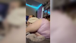 Blonde showing off diaper