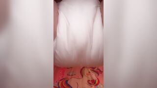 Wetting, messing and masturbating girl