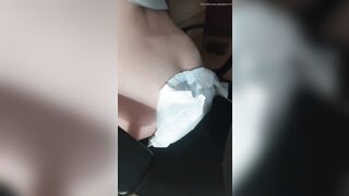 Girl poops open diaper