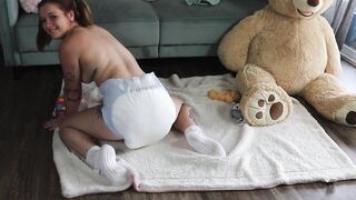 Chloe Dances In Her Droopy Diaper