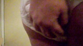 Chubby girl pooping diaper