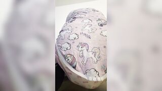 Girl pooping diaper