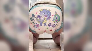 Pooping and farting in his diaper