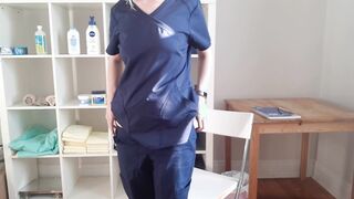 Nurse wets and masturbates in diaper