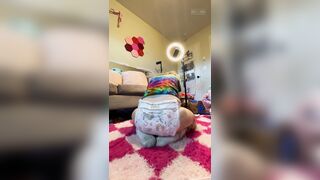 One very bouncy baby while messy